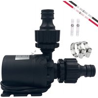 800L/H 12V Brushless Water Pump Aquarium Circulation Waterproof Solar Submersible Pump with 14mm Connector Home Easy Use Set