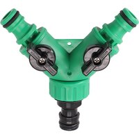 Y Shape Hose Splitter Valve Garden Water Pipe Connectors Pipe Adapter Valve With Switch 2 Way Splitter Automatic Watering System