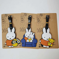 Cute cartoon Miffy Rabbit luggage tag travel box boarding check-in anti loss identification tag bag pendant accessories