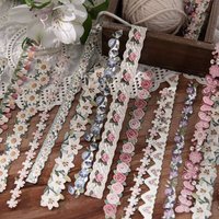 20Pcs/Bag Handmade Crochet Series Sticker Strip Textured Paper Sweet Diary Album Frame Sticker DIY Gift Scrapbook Decoration