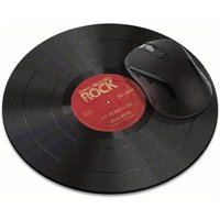 Non-Slip Round Mousepad Vintage Vinyl Record Red Mouse Pad for Home Office Gaming Desk Laptop Accessories Desk Interior Setup