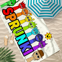 New S-sprunki game K-kids Towel Beach Quick Dry Soft Pool Towels Gift for Travel Gym Shower Camping sports