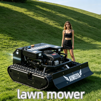 Customized Tracked Remote Control Lawn Mower Petrol Engine Self Propelled Hillside Mower Lawn Mower 4 Stroke