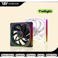 OEM Twilight PC Fan ARGB Ring Layer Lens PWM CD Pattern 120mm 140mm Quiet Cooling Fan 12V Large Air Volume Computer Chassis Fan