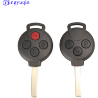 jingyuqin 3/4 Buttons Remote Car Key Shell For Mercedes-Benz Smart Fortwo 451 2007-2013 Remote Key Case Fob