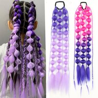 Synthetic 1Pcs Colored Hair Extensions, Behufun Lightweight Colored Hair Extensions for Bubble Ponytail Extension with Hair