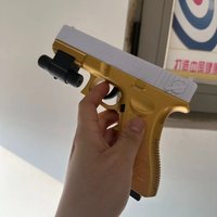 White Gold Toy Blaster 2026 New Style, Outdoor Play Toy with 7-8mm Soft Rubber Bullets