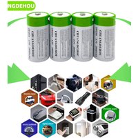 Cr123A Battery Rechargeable 3.7V Lithium Ion Cr123A 16340 Suitable for Led Flashlight Travel Wall Battery Type-C USB Cable Fast Charging