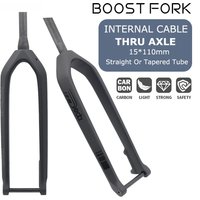 Full Carbon MTB Fork for XC & Gravel | 15*110mm Boost Thru-Axle | Fits 26/27.5/29" | Disc Brake | Straight/ Tapered Steere
