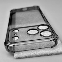 Shockproof Clear Black Silicone Case For iPhone 17 Air Pro Max 3D Airbag Ultra Thin Soft TPU Phone Back Cover for iPhone17Promax