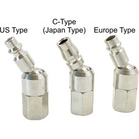 360° Swivel Quick Plug Connect Fitting Europe/Japan/US Type With BSP 1/4 Fitting Thread For Air Hose Spray Gun Pneumatic Coupler