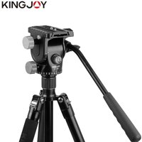 KINGJOY VT-1520 Hydraulic Damping Tripod Head 360 Ball Head with Quick Release Plate for DSLR Photographic Equipment Accessories