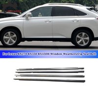 For Lexus RX270 RX350 RX450H Chrome Side Window Rubber Weatherstrip Seal Belt Trim Wiper Rubber Glasses Auto Seals Accessories