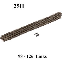 25H 98-126Links chain with Spare Master Link 47cc 49cc 2 Stroke Engine ATV Quad Go Kart Dirt Pocket Mini Motor Bike Motorcycle