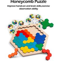1pcs Wooden Puzzles Educational Toys For Children Kids Preschool Tangram Board Brain IQ Test Game Montessori Toys Gifts
