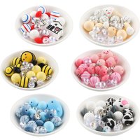 New 31Pcs/Set 3D New Silicone Focal Beads Round Bead For Jewelry Making DIY Beaded Pen Keychain Necklace Bracelet Accessories