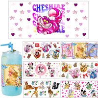 Popular Cute Cartoon family UV Sticker Party DIY Decals 3D transfers uvdtf tumbler seal stickers 16oz uv dtf cup wraps