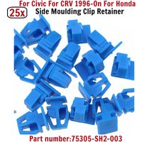 25Pcs Car Exterior Side Moulding Clip Door Bumpstrip Retaining Fastener Clip Retainer 75305-SH2-003 For Honda Civic A20784