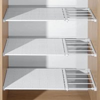 Wardrobe Decor Shelves Cabinet Holder Adjustable Closet Organizer Storage Shelf Wall Mounted Kitchen Rack Bathroom Space Saving
