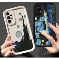 Van Gogh Starry Night Sunflower Case For Samsung Galaxy A55 A16 A54 A35 A53 A52 A34 A12 A13 A14 A15 A21S A25 A32 A33 Phone Cover