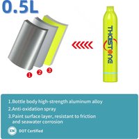 1PC Mini High Pressure Compressed Air Tank Gas Cylinder CO2 Bottle 0.5L 4500psi 30MPa 300bar M18*1.5 for Diving Aquarium