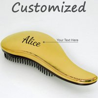 1pc Personalised Custom Mini Magic Detangling Comb Anti-static Massage Tangle Detangle Hairbrush Comb Barber Hair Styling Tool