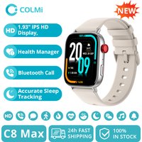 Nowy inteligentny zegarek COLMI C8 Max do rozmów głosowych 1,93 cala Duży kolorowy wyświetlacz HD Śledzenie zdrowia i fitnessu Smartwatch dla mężczyzn i kobiet