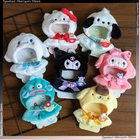 (Authorized) 1PC Sanrio for Labubu Doll Clothes, Hello Kitty Keychain, Kuromi Pendant, Yugui Dog, Melody Dress up Cloak, Suitabl