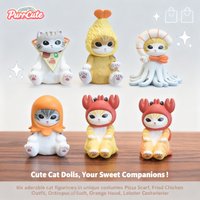 Mofusand Marine Life Meow Blind Box Kawaii Mini Cat Action Figures Desktop Decoration Fresh Fruit Meow Surprise Gifts Girls