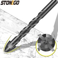 STONEGO Hard Alloy Cross Hex Tile Bits Hole Opener Suitable For Wood Glass Porcelain Tile Concrete Size 3/4/5/6/8/10/12mm