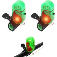1/2PCS Fishing Bite Alarm with LED Light, Clip On Fish Rod Electronic Fish Bite Alarm Sound Bite Alert Bell with LED Lights