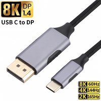 USB-C to DP-Compatible Cable 8K@60Hz DP Type C 3.1 to 4K 144Hz 1.4 Audio Cable Thunderbolt 3 4 For MacBook Air Pro Samsung