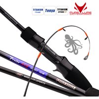 PURELURE Tripod AIR IIDAKO Squid Fishing Rod 150m/160m M/MH Titanium Tip Casting Rod for Boat Fishing Webfooted Design