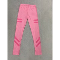 Cross border solid color high waisted contrasting horizontal stripe printed tight fitting sports yoga women's leggings from Euro