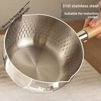 Food grade snow flat pot, stainless steel milk pot, non stick pot, baby food pot, instant noodle pot, household use