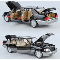 1:24 W140 S320 SEL Street Edition Alloy Classic Car Model Diecasts Metal Retro Old Vehicles Model samochodu Dźwięk Światło Zabawki dla dzieci Prezent