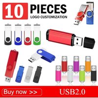 10pcs/lot wholesale price metal usb 2.0 flash drive 4GB 8GB 16GB usb pendrive 32GB 64GB usb memory stick Custom logo gifts