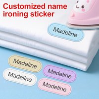 Customized Kids Iron-On Name Labels - Waterproof Personalized Tags for School Uniforms, Clothing Stickers for Bags & Accessories