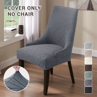 1/2pcs Jacquard Elastic Chair Cover for Dining Room Sloping Back Small Armchair Slipcover Solid Color Wedding Home Decor