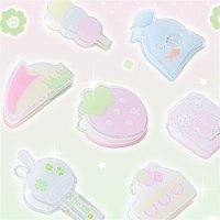 JIAMEI 1 PC Kawaii acrylic book holder reading aid bookmark office file fixed receipt holder cute office stationery