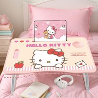 Anime Sanrio HelloKitty Foldable Bed Desk Laptop Table Portable Student Dorm Study Writing Cute Kawaii Cartoon Holiday Gift