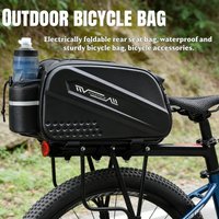 Bike Accessories 10L Bike Bag Large Capacity Electric Foldable Back Seat Bag Waterproof and Sturdy Bike Bag Riding Accessories