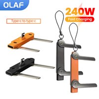 240W Bracket Adapter Type C Male To Type C Female Fast Charging Data Transfer Converter With Foldable Phone Holder Keychain