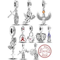 925 Sterling Silver Love Heart Classic Sacred Holy Mother Bead Diy Bracelet Bangle Making Gift Of High Quality Fine Jewelry