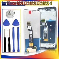 100% Tested LCD for Motorola Moto G24 2024 XT2423 LCD Display Touch Screen Digitizer Assembly for Moto G24 XT2423 LCD With Frame