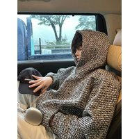 Men's Hoodie Sweatshirt Heavyweight Wool Blend Fleece Lined Casual Outerwear Cleanfit Jacket Loose Fit Long Sleeve Hooded