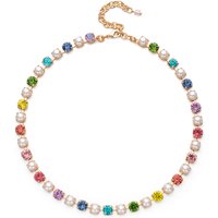 2023 New Design Zircon Necklace For Women Colorful Pearl and Crystal Choker Claw Setting Diamond Jewelry Gift