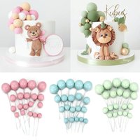 20pcs Cake Topper Balls Set 2cm-4cm DIY Birthday Wedding Cake Decoration Party Celebrate Cake Glitter Balls Christmas Decor