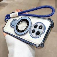 Case For Honor Magic 8 7 6 Lite Rope Lanyard Strap Stand Phone Case For Honor Magic 8 7 6 5 Pro Transparent Shockproof Cover