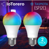 IoTorero Tasmota MQTT 2 PACK 12W RGBCCT LED Bulb Works With Home Assistant image 3